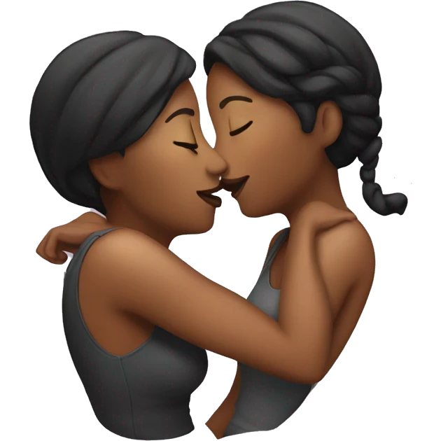 two women kissing passionately  emoji