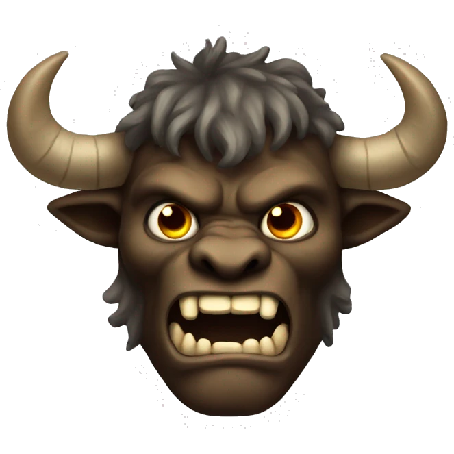 Scary minotaur emoji