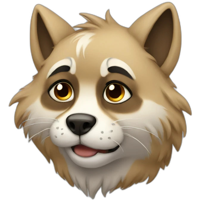 Crying furry emoji
