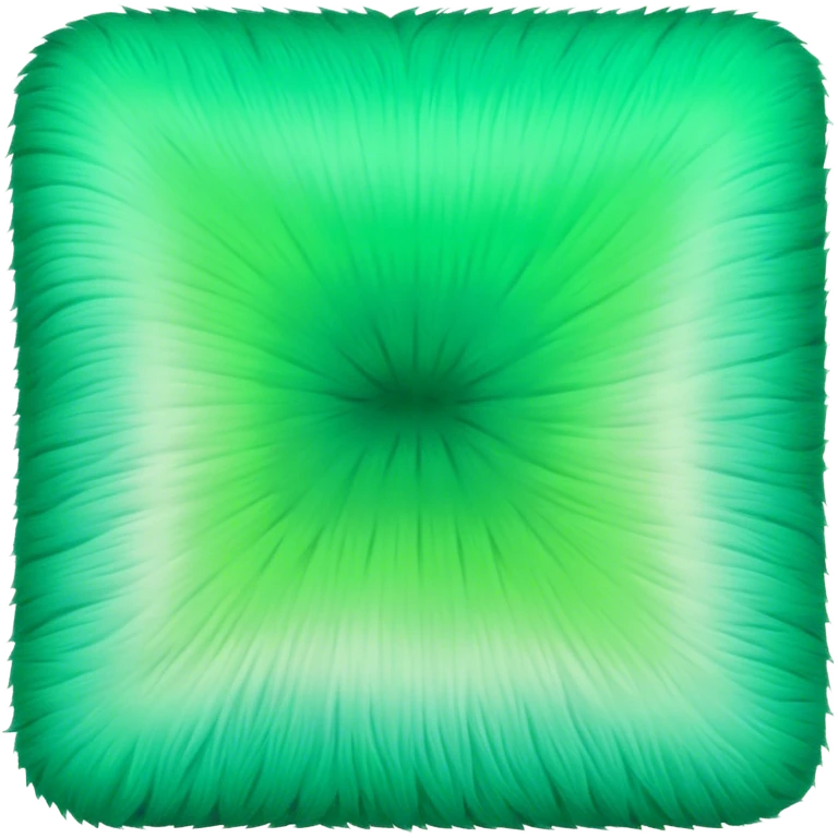 Green fur blanket square ombre emoji
