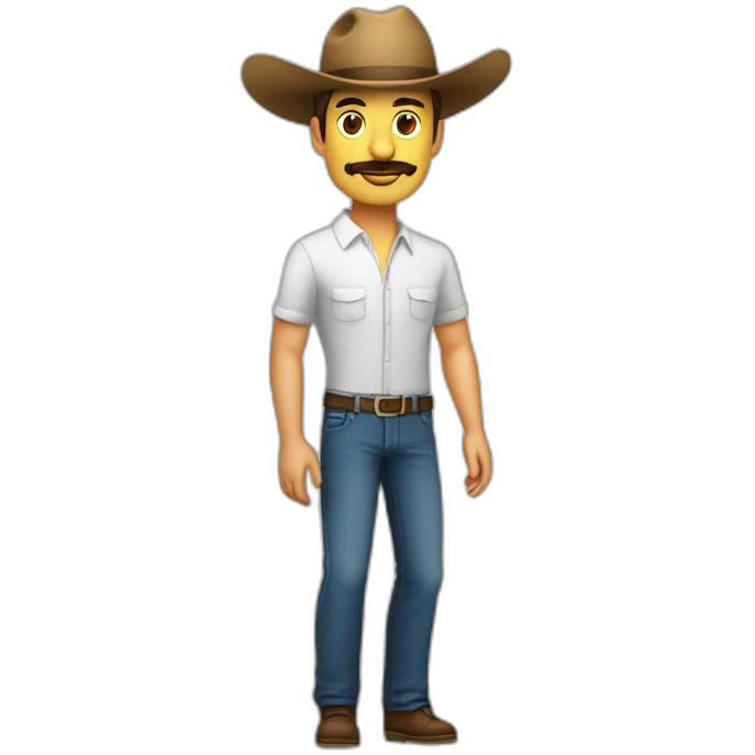 hombre de cuerpo completo con maletin y sombrero sin bigote emoji