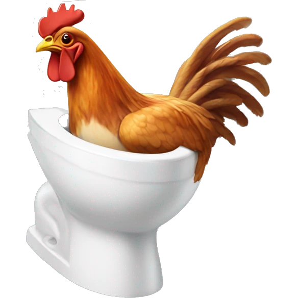 Skibidi toilet holding a chicken wing emoji