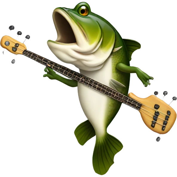bass with legs on land  emoji