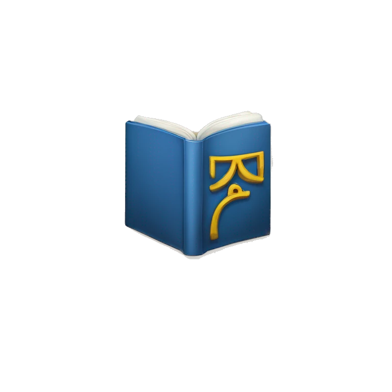Um logo vermelhsegurando um livro  emoji