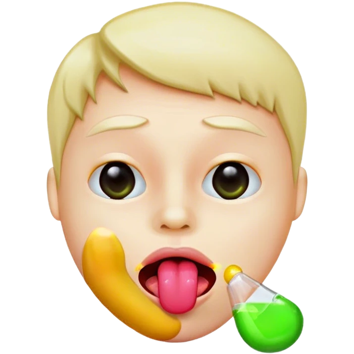 acid tab on tongue emoji
