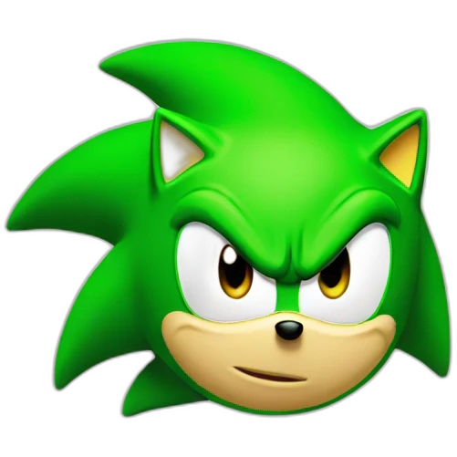 Green sonic emoji
