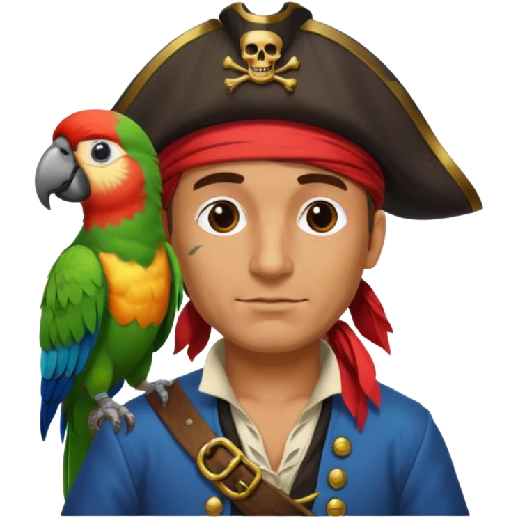 pirate and parrot emoji