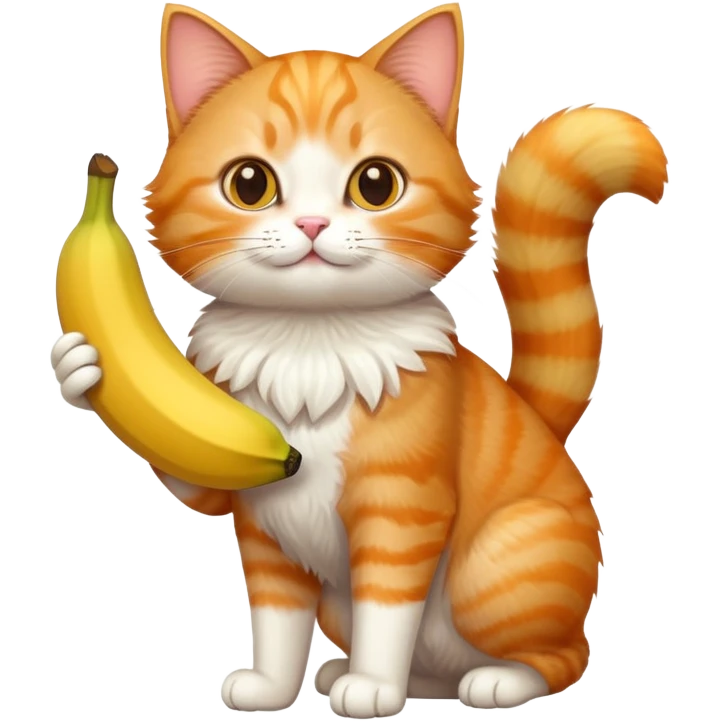 Кот с бананом  emoji