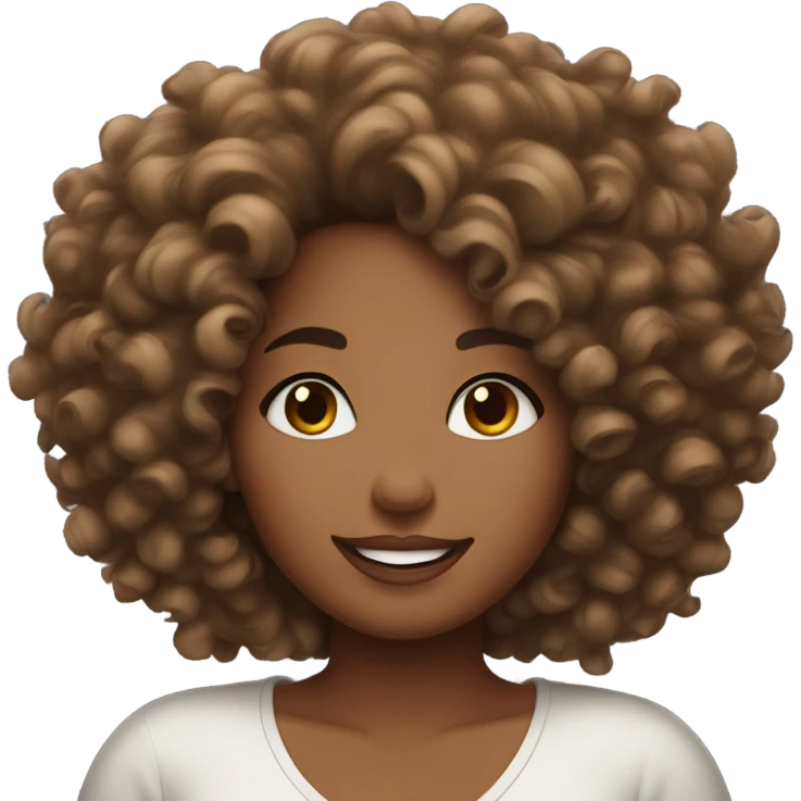 Curly goddess  emoji