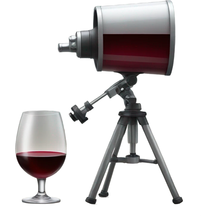 Telescope and wine emoji