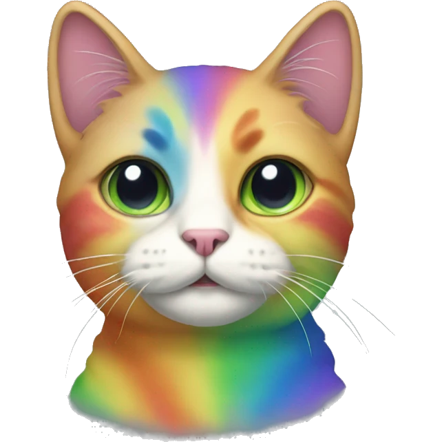 Rainbow cat emoji