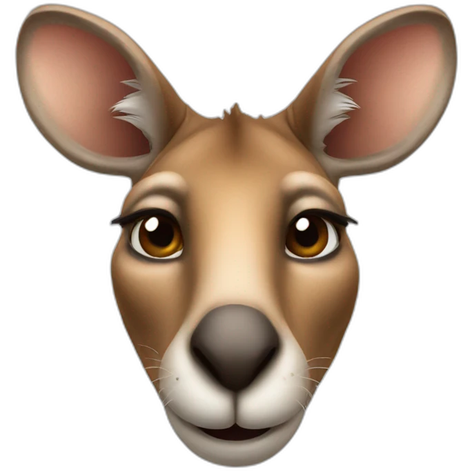 Kangaroo face emoji