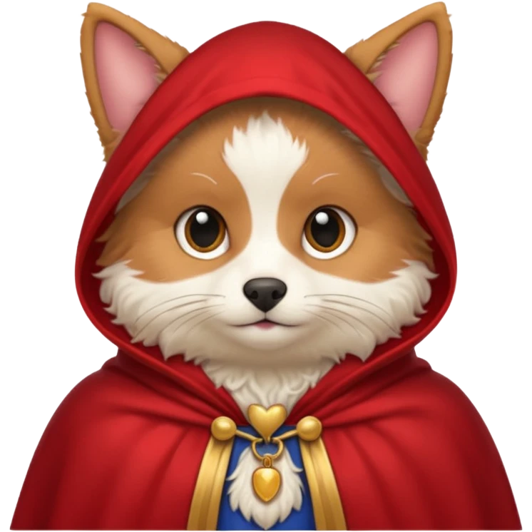 Pet in red cloak emoji