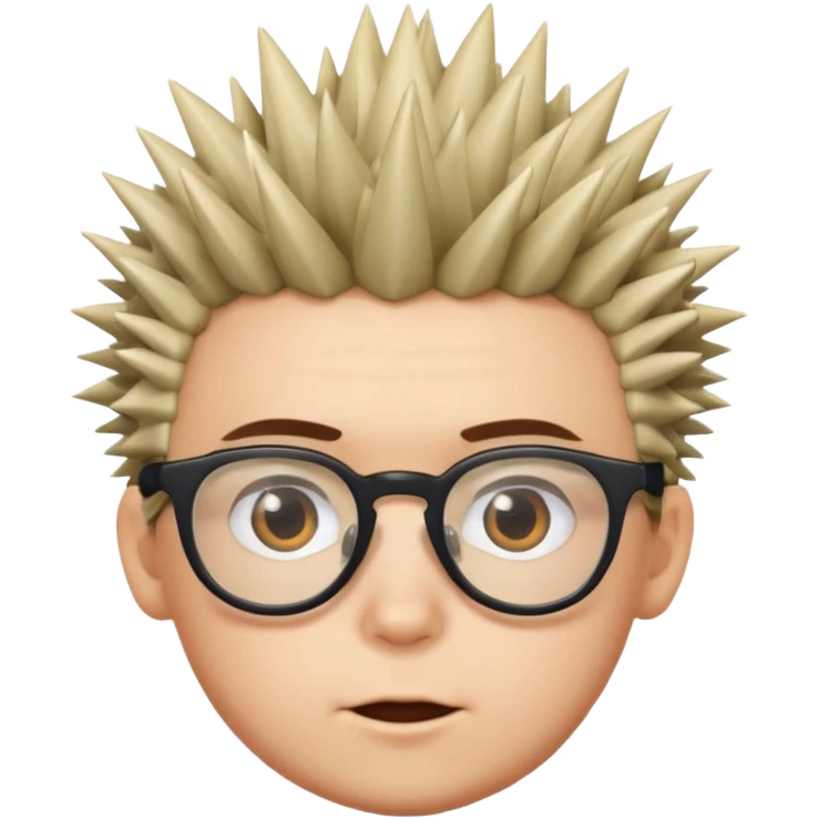 spiky haired kid with glassess emoji