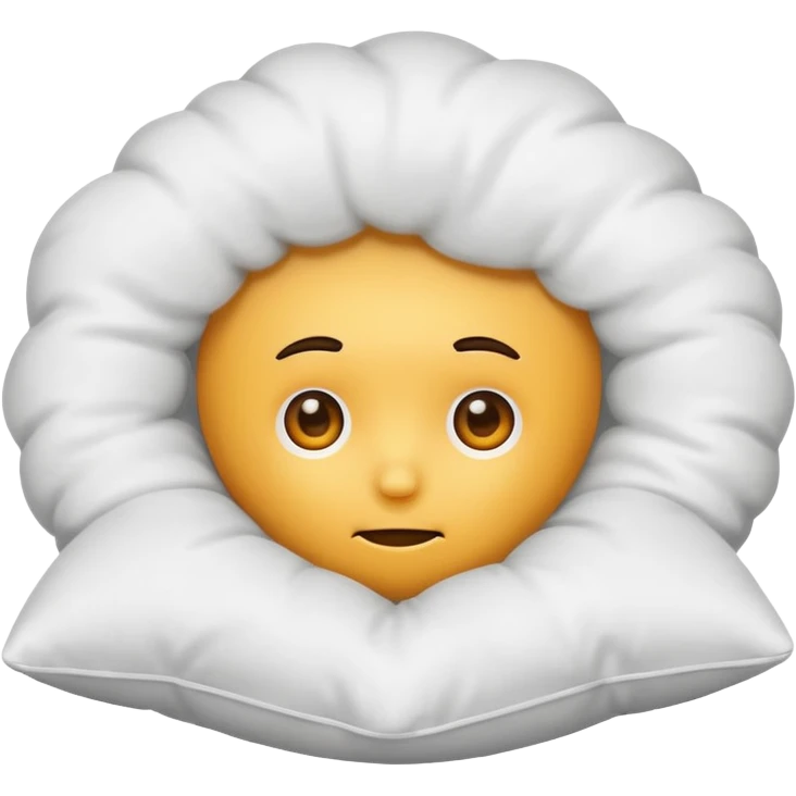 cartoon head buried in pillow emoji