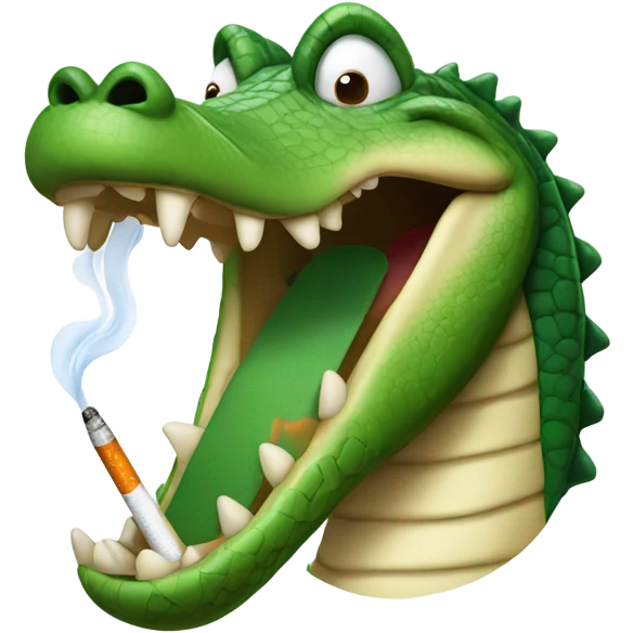 Alligator smoking  emoji