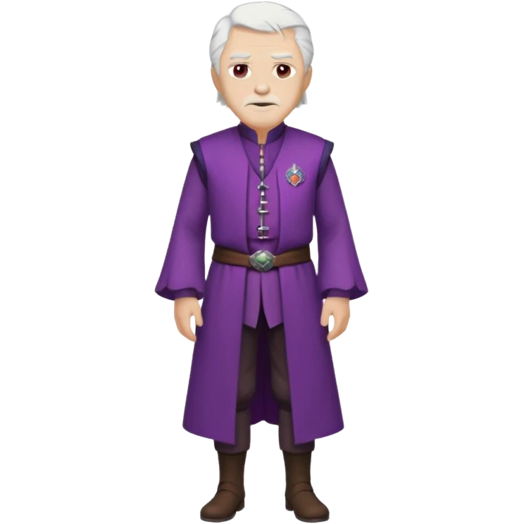 purple eyed white haired old man standing in Targaryen themed clothes, full body  emoji