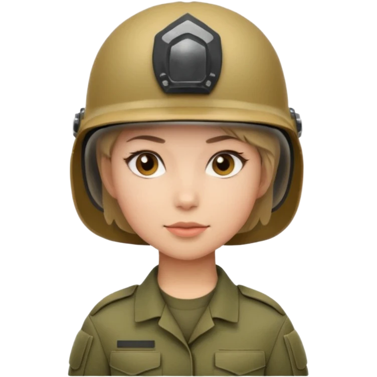 female soldie hair style emoji