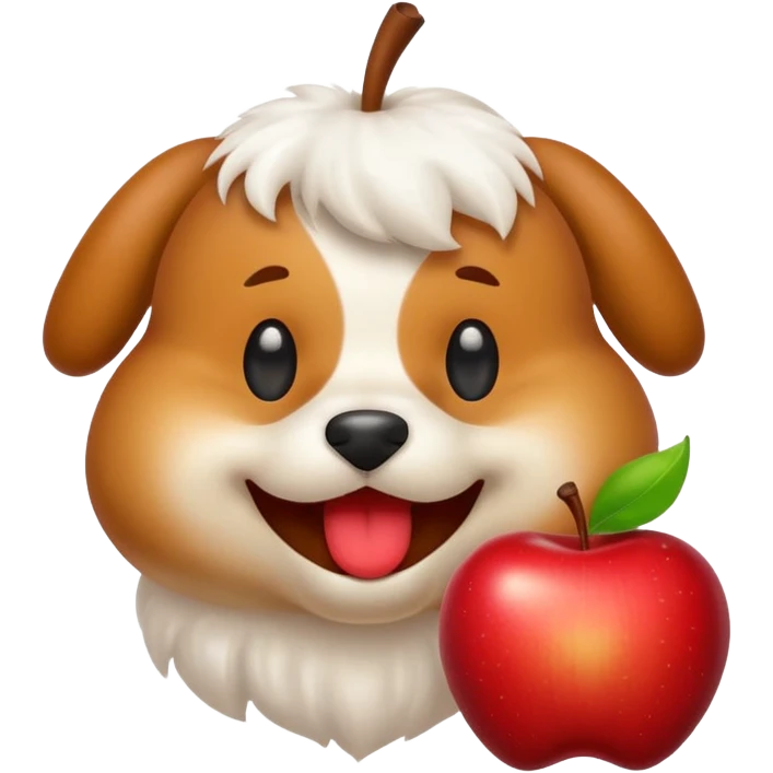 funny dog pooping apple style emoji emoji