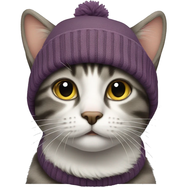 Cat wearing beanie emoji
