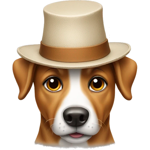 Dog with a hat emoji