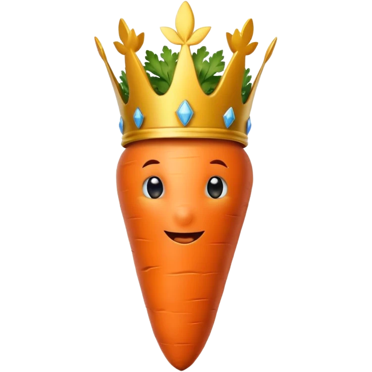 Carrot with a crown emoji