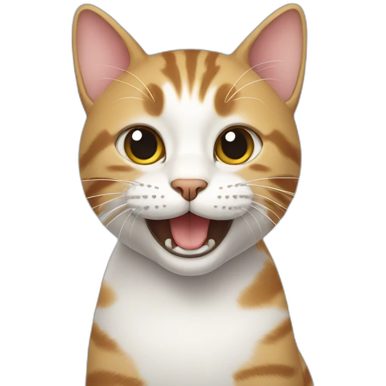 cat with a fun emoji