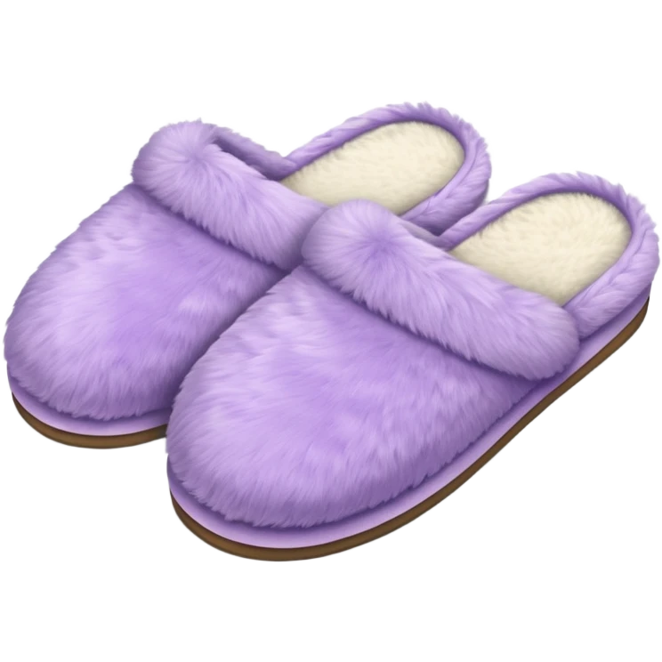 Fluffy light purple slippers emoji