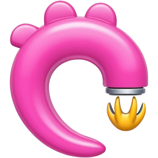 an ios genmoji for a pink claw clip emoji