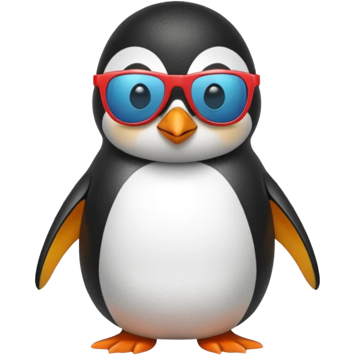 A penguin wearing sunglasses emoji
