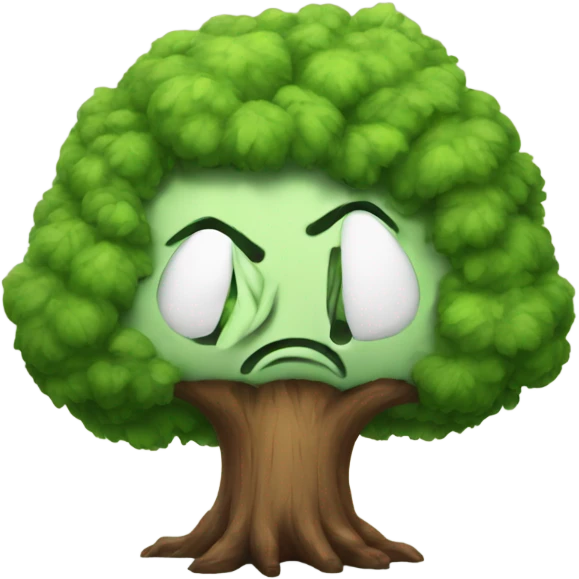 A sad tree emoji
