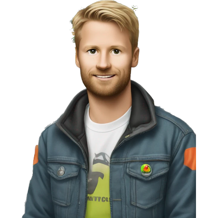 traktor waardat opstaat 'Lasse is the best' emoji