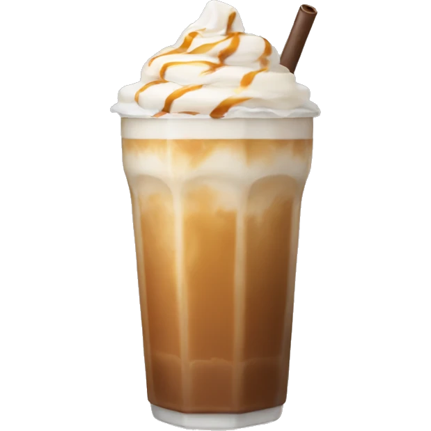 Iced caramel latte  emoji