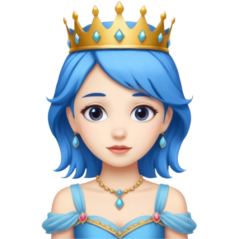 blue bun haired princess  emoji
