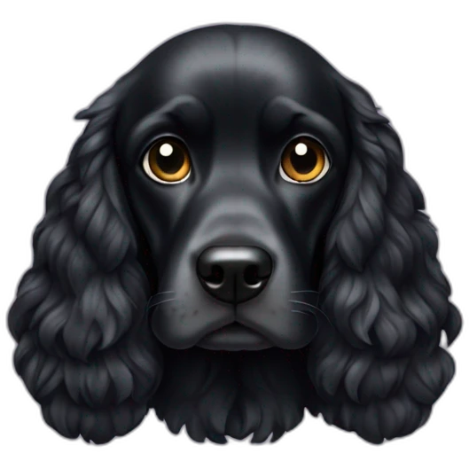 Black cocker emoji