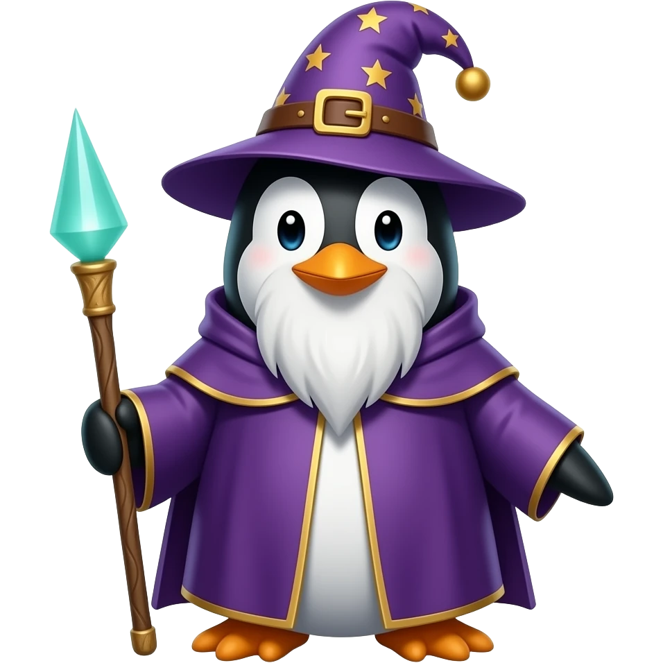 Penguin Wizard emoji
