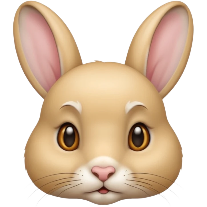 Rabbit with short ears blond hair emoji