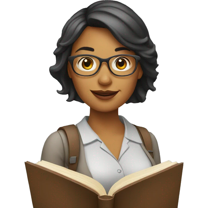 woman teacher with book emoji