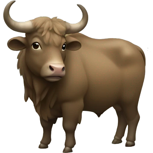 taureau en colere kawai emoji