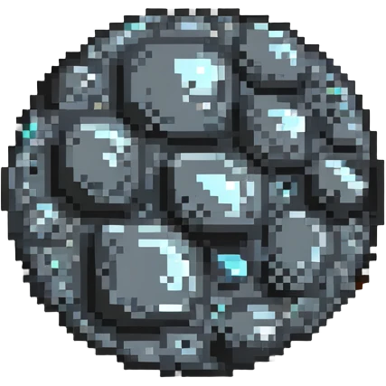tin ore as a small icon with simple shading emoji