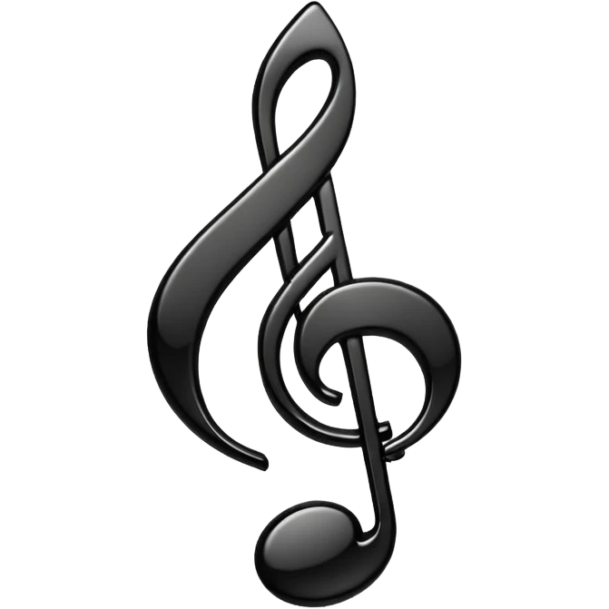 black music note emoji