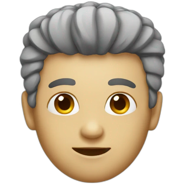 square head with hair emoji