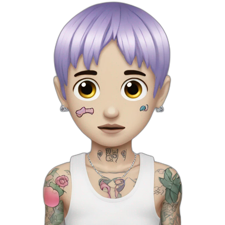 tatto de lil peep crybaby emoji