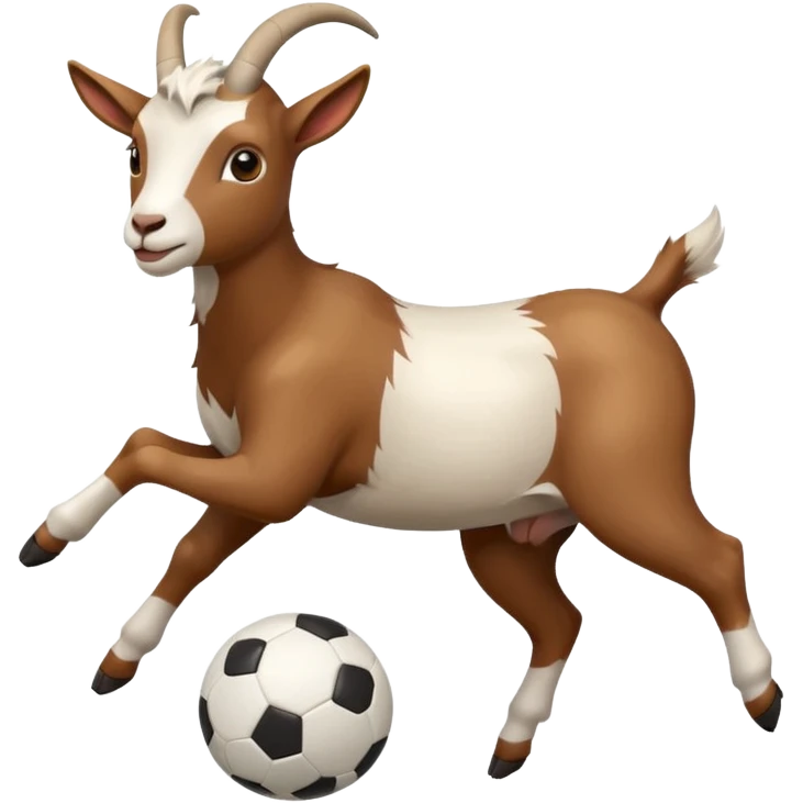 Goat playing football emoji