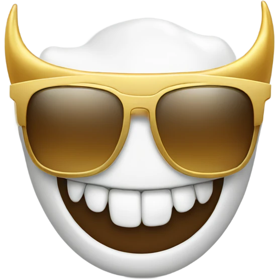 Golden tooth wearing sunglasses  emoji
