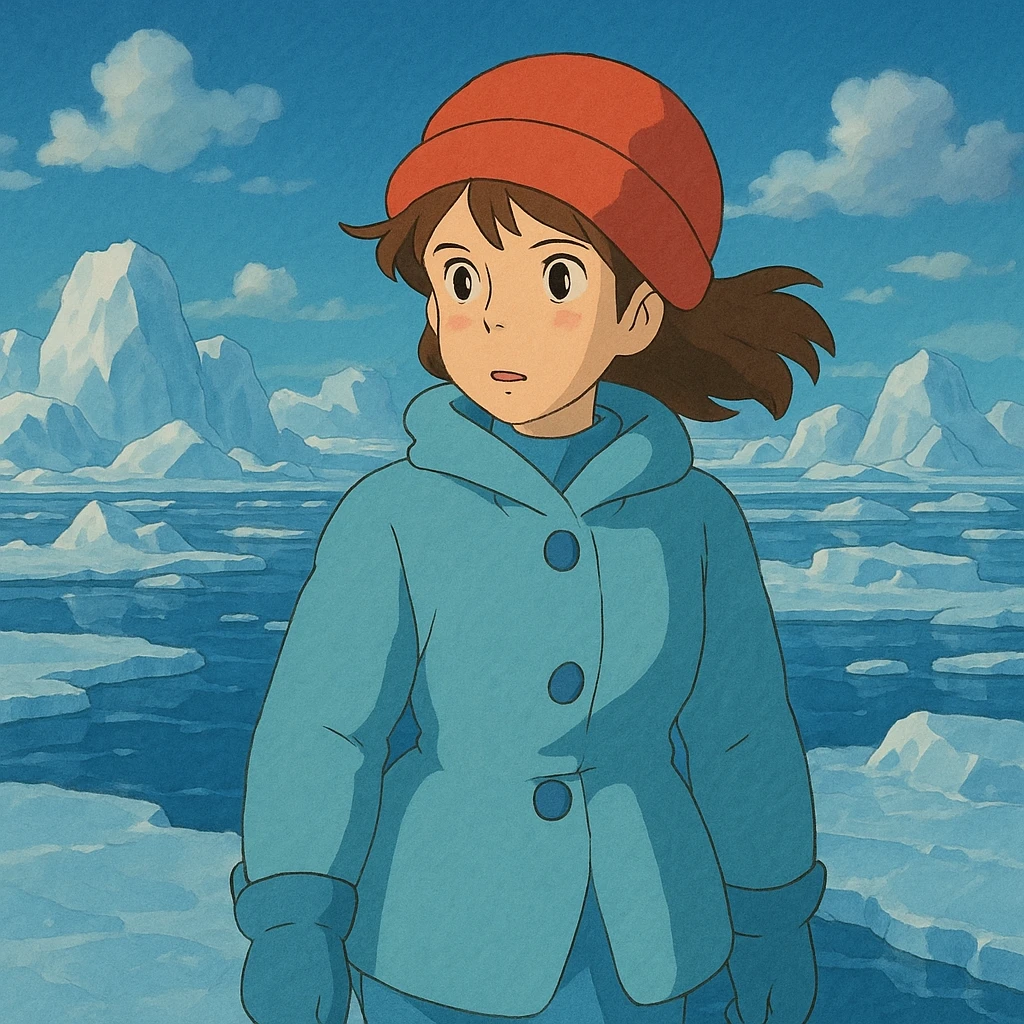 ice, ghibli style emoji