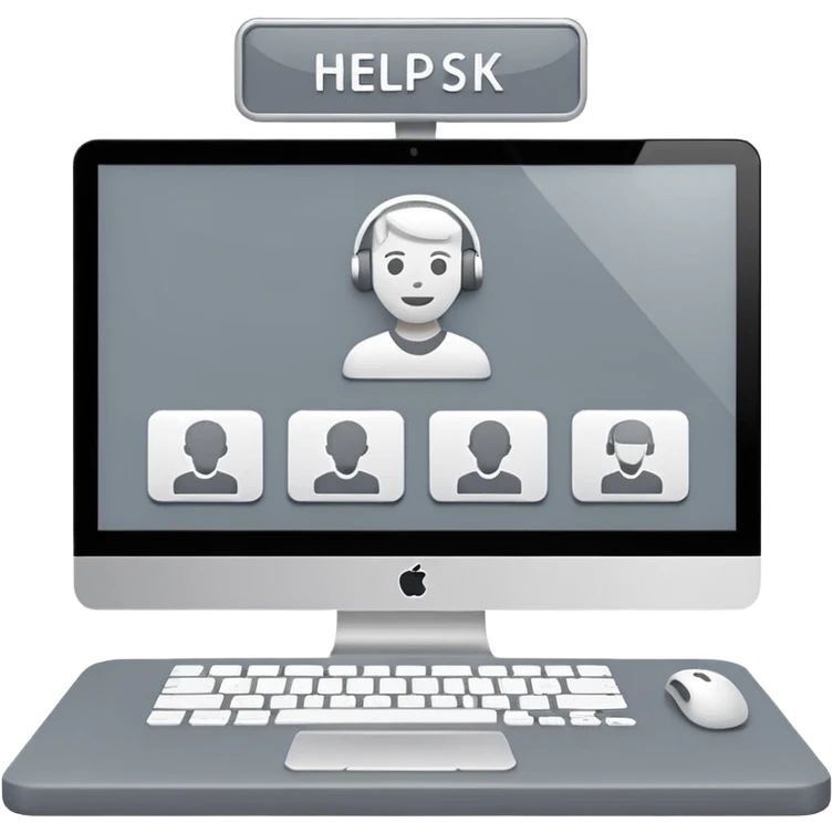 a desktop interface of help desk emoji