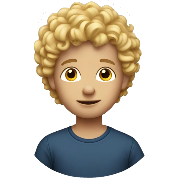 Malenbky curly blond boy emoji