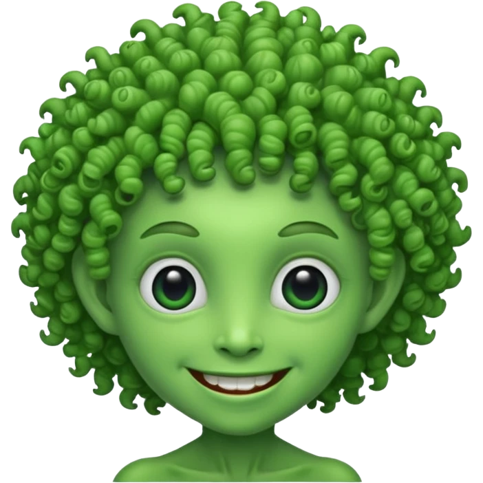 CURLY HAIRED ALIEN emoji