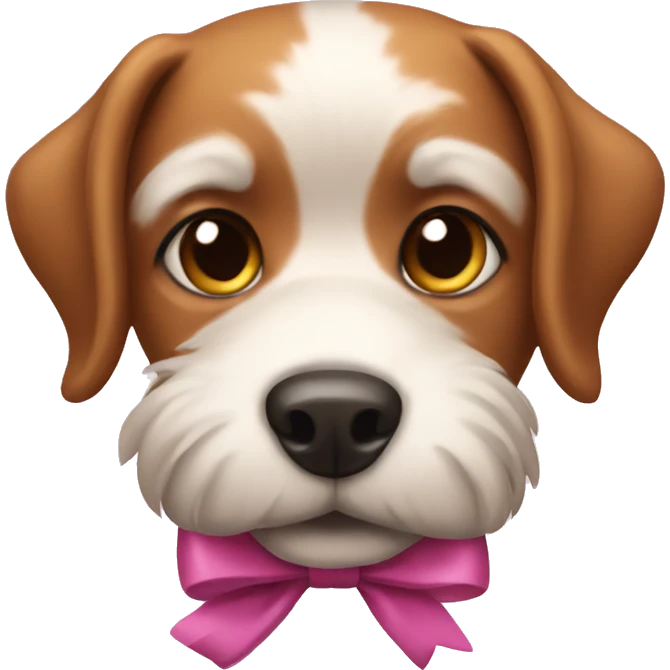 Dog with bow emoji